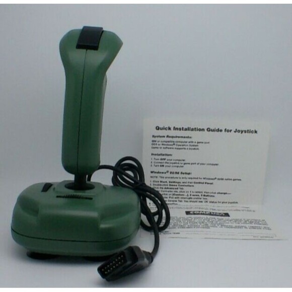 COMPUSA Joystick for IBM PC & Compatibles 2 Fire Buttons 3 FT Cable Vintage NEW - Picture 4 of 6